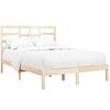 vidaXL Estructura de cama sin colch&oacute;n madera maciza 120x200 cm