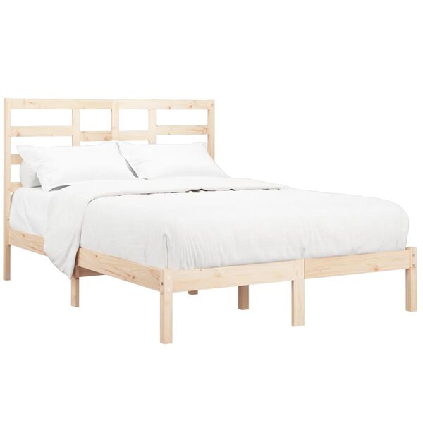 vidaXL Estructura de cama sin colch&oacute;n madera maciza 120x200 cm