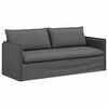 vidaXL Sof&aacute; 2 pcs Gris oscuro 196 x 82 x 85 cm tela