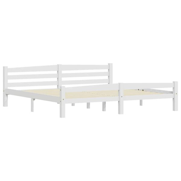 vidaXL Estructura de cama sin colch&oacute;n madera maciza de pino 200x200 cm