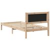 vidaXL Estructura de cama Taup&eacute; 100 x 200 cm Madera de pino macizo