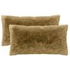 vidaXL Coj&iacute;n con almohada HEERLEN 2 uds. Gris Claro Fleece PV