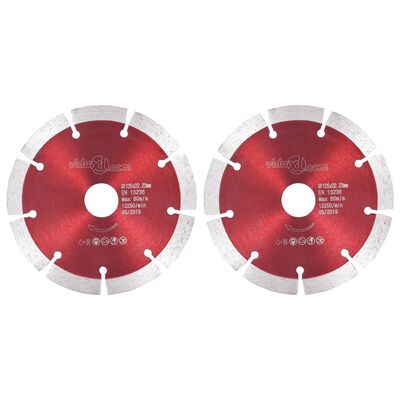vidaXL Discos de corte de diamante 2 unidades acero 125 mm