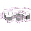 vidaXL Conjunto de sof&aacute; de jard&iacute;n con coj&iacute;n 9 pcs Marr&oacute;n Polirat&aacute;n