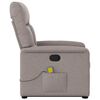 vidaXL Sill&oacute;n reclinable de masaje elevable tela gris taup&eacute;