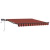 vidaXL Toldo retráctil manual con LED naranja y marrón 300x250 cm