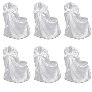 Set de 6 Fundas blancas para sillas, banquetes y bodas