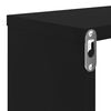 vidaXL Estante cubo pared 4uds contrachapado negro brillo 80x15x26,5cm
