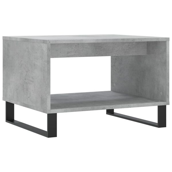 vidaXL Mesa de centro madera de ingenier&iacute;a gris hormig&oacute;n 60x50x40 cm