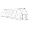 vidaXL Conejera acero galvanizado plateado 105x600x120 cm