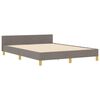 vidaXL Estructura de cama con cabecera Taup&eacute; 160 x 200 cm tela