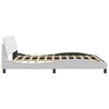 vidaXL Estructura de cama Dover cuero sint&eacute;tico blanco 180x200cm