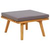 vidaXL Reposapi&eacute;s de jard&iacute;n y coj&iacute;n madera maciza acacia 60x60x29 cm