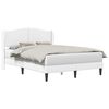 vidaXL Estructura de cama Blanco 140 x 190 cm Cuero sint&eacute;tico