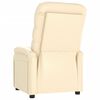 vidaXL Sill&oacute;n reclinable de cuero sint&eacute;tico crema