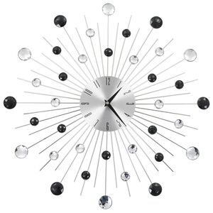 vidaXL Reloj de pared con movimiento de cuarzo dise&ntilde;o moderno 50 cm