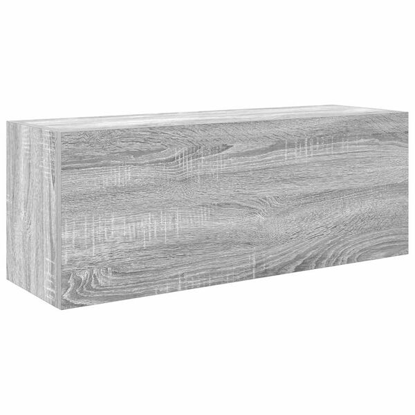 vidaXL Armario de pared ba&ntilde;o madera ingenier&iacute;a gris Sonoma 80x25x30 cm
