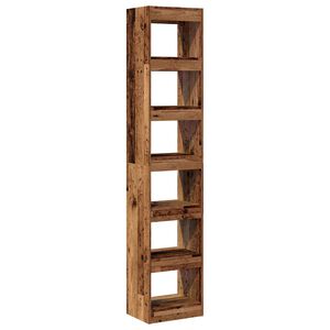 vidaXL Estanter&iacute;a/divisor de espacios madera envejecida 40x30x198 cm