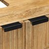 vidaXL Armario de lavabo de ba&ntilde;o madera maciza mango marr&oacute;n 62x33x58cm