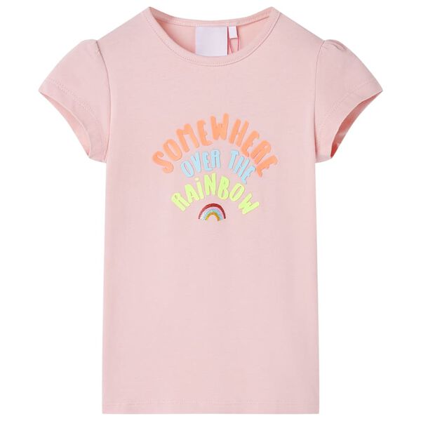 Camiseta infantil rosa claro 92