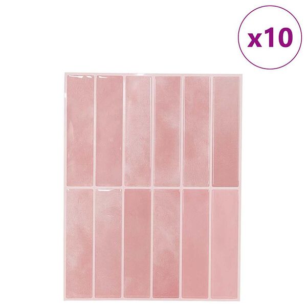 vidaXL Azulejo Rectangular 10 pcs Rosa 29 x 23 x 0,08 cm