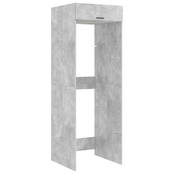 vidaXL Armario para lavadora con puerta Concreto 67,5 x 68 x 200 cm