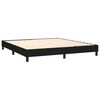 vidaXL Cama box spring con colch&oacute;n tela negro 180x200 cm