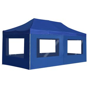 vidaXL Carpa plegable profesional con paredes aluminio azul 6x3m