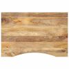 vidaXL Tablero escritorio con curva madera mango rugosa 100x60x2,5 cm