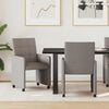 vidaXL Sillas de Comedor con Ruedas 2 pcs Taup&eacute; 58 x 65 x 94 cm tela