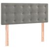vidaXL Cama box spring colch&oacute;n y LED terciopelo gris claro 120x200 cm