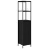 vidaXL Mueble de ba&ntilde;o con estantes roble negro 36x35x165 cm