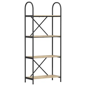vidaXL Estante de libros 4 niveles 60 x 30 x 146 cm Roble Sonoma