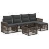 vidaXL Conjunto de sof&aacute;s de jard&iacute;n 6 uds. Gris y Gris Oscuro