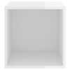 vidaXL Mueble de pared madera contrachapada blanco brillo 37x37x37 cm