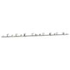 vidaXL Kit de herrajes para puerta corredera 366 cm acero plateado
