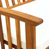 vidaXL Banco de jard&iacute;n con cojines 119 cm madera maciza de acacia