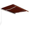 vidaXL Toldo manual retr&aacute;ctil naranja y marr&oacute;n 300x250 cm
