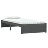 vidaXL Estructura de cama individual sin colch&oacute;n madera gris 75x190 cm