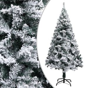 vidaXL &Aacute;rbol de Navidad artificial verde con nieve 150 cm