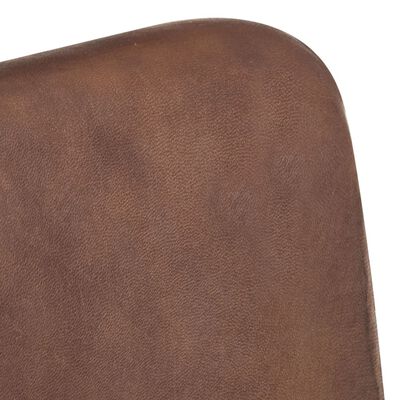 vidaXL Sofá de 2 plazas envejecido cuero auténtico marrón