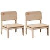 vidaXL Sillas de jard&iacute;n 2 uds madera maciza pino 60x52,5x72 cm