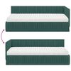 vidaXL Estructura de Cama Esquina con Colch&oacute;n 2 pcs Verde Terciopelo