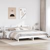 vidaXL Cama sin colch&oacute;n madera maciza de pino blanca 180x200 cm