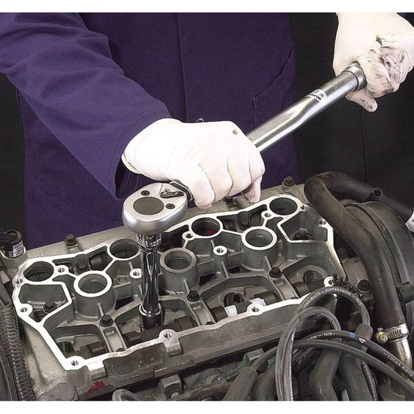 Draper Tools Llave dinamom&eacute;trica con carraca 1/2" plateada 30357