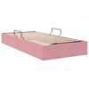 vidaXL Cama con almacenamiento Rosa 90 x 190 cm Terciopelo