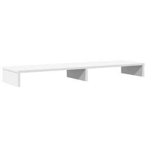 vidaXL Soporte de pantalla madera ingeniería blanco 100x27x10 cm