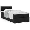 vidaXL Cama otomana con colch&oacute;n negra 90x200 cm tela