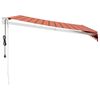 vidaXL Toldo retr&aacute;ctil autom&aacute;tico naranja y marr&oacute;n 3x2,5 m