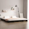 vidaXL Cama de palets de madera maciza de pino negro 135x190 cm